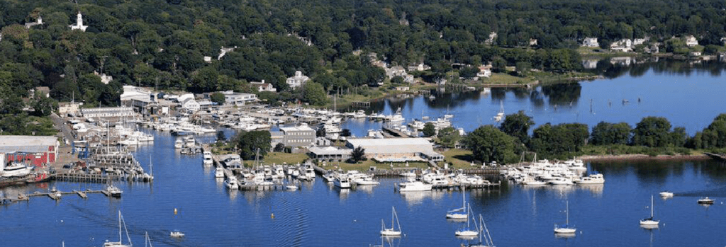 Arial view of Essex Harbor